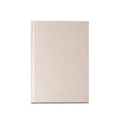 Vue Bloc-notes A5 avec couverture rigide fabriquée à partir de matière organique d'éléphant (95%) - Organic rigid de couleur beige| Krokrodeal