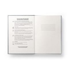 Vue Bloc-notes A5 avec couverture rigide fabriquée à partir de déchets de coques de café (66%) - Coffeepad rigid de couleur bleu| Krokrodeal