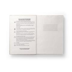 Vue Bloc-notes A5 avec couverture rigide fabriquée à partir de déchets de feuilles de thé (65%) - Teapad rigid de couleur beige| Krokrodeal