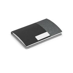 Vue Set porte-cartes et porte-clés en métal et PU - Travolta de couleur gris| Krokrodeal