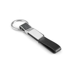 Vue Set porte-cartes et porte-clés en métal et PU - Travolta de couleur gris| Krokrodeal