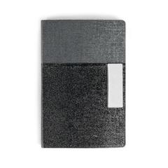 Vue Set porte-cartes et porte-clés en métal et PU - Travolta de couleur gris| Krokrodeal