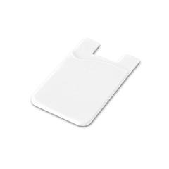Vue Porte-cartes en silicone pour smartphone - Shelley de couleur blanc| Krokrodeal