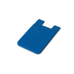 Vue Porte-cartes en silicone pour smartphone - Shelley de couleur bleu| Krokrodeal