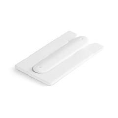 Vue Porte-cartes et porte-smartphone en silicone - Carver de couleur blanc| Krokrodeal