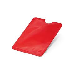 Vue Porte-cartes en aluminium avec blocage RFID - Meitner de couleur rouge| Krokrodeal