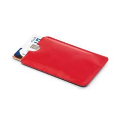 Vue Porte-cartes en aluminium avec blocage RFID - Meitner de couleur rouge| Krokrodeal