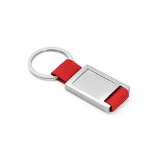 Vue Porte-clés en métal et webbing - Anchor de couleur rouge| Krokrodeal