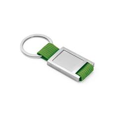 Vue Porte-clés en métal et webbing - Anchor de couleur vert| Krokrodeal