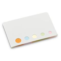 Vue Bloc-notes de feuilles repositionnables avec 5 ensembles - Stooky de couleur blanc| Krokrodeal
