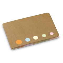 Vue Bloc-notes de feuilles repositionnables avec 5 ensembles - Stooky de couleur beige| Krokrodeal