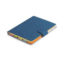 Vue Bloc-notes de feuilles repositionnables avec 7 ensembles - Lewis de couleur bleu| Krokrodeal