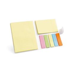 Vue Bloc-notes de feuilles repositionnables avec 7 ensembles - Lewis de couleur bleu| Krokrodeal