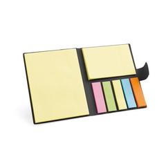Vue Bloc-notes de feuilles repositionnables avec 7 ensembles - Lewis de couleur noir| Krokrodeal