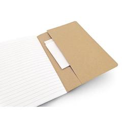 Vue Bloc-notes A5 avec feuilles lignées - Kostova de couleur beige| Krokrodeal