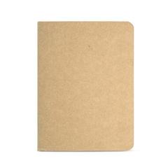 Vue Bloc-notes B7 à feuilles non-lignées - Bulfinch de couleur beige| Krokrodeal