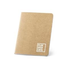 Vue Bloc-notes B7 à feuilles non-lignées - Bulfinch de couleur beige| Krokrodeal