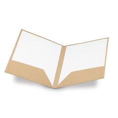 Vue Porte-documents papier recyclé A4 (400 g/m²) - Puzo de couleur beige| Krokrodeal