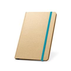 Vue Bloc notes A5 avec feuilles lignées - Magritte de couleur bleu| Krokrodeal