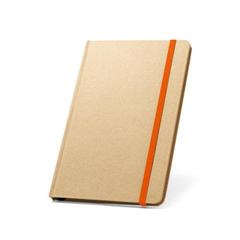 Vue Bloc notes A5 avec feuilles lignées - Magritte de couleur orange| Krokrodeal