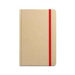 Vue Bloc notes A5 avec feuilles lignées - Magritte de couleur rouge| Krokrodeal