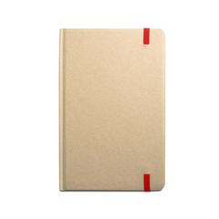 Vue Bloc notes A5 avec feuilles lignées - Magritte de couleur rouge| Krokrodeal