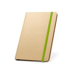 Vue Bloc notes A5 avec feuilles lignées - Magritte de couleur vert| Krokrodeal