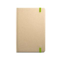 Vue Bloc notes A5 avec feuilles lignées - Magritte de couleur vert| Krokrodeal