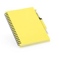 Vue Bloc-notes spirale B6 avec pages lignées - Rothfuss de couleur jaune| Krokrodeal