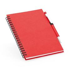 Vue Bloc-notes spirale B6 avec pages lignées - Rothfuss de couleur rouge| Krokrodeal