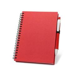 Vue Bloc-notes spirale B6 avec pages lignées - Rothfuss de couleur rouge| Krokrodeal