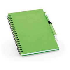 Vue Bloc-notes spirale B6 avec pages lignées - Rothfuss de couleur vert| Krokrodeal
