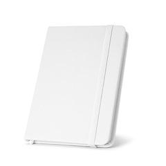 Vue Bloc notes A5 en PU avec feuilles unies - Hemingway de couleur blanc| Krokrodeal