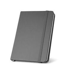 Vue Bloc notes A5 en PU avec feuilles unies - Hemingway de couleur gris| Krokrodeal