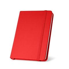 Vue Bloc notes A5 en PU avec feuilles unies - Hemingway de couleur rouge| Krokrodeal