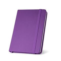 Vue Bloc notes A5 en PU avec feuilles unies - Hemingway de couleur violet| Krokrodeal