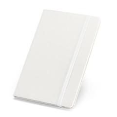 Vue Bloc notes A5 à feuilles lignées en couleur ivoire - Twain de couleur blanc| Krokrodeal