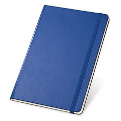 Vue Bloc notes A5 à feuilles lignées en couleur ivoire - Twain de couleur bleu| Krokrodeal