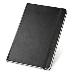 Vue Bloc notes A5 à feuilles lignées en couleur ivoire - Twain de couleur noir| Krokrodeal