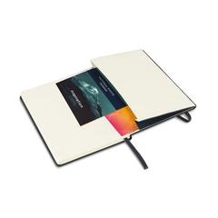 Vue Bloc notes A5 à feuilles lignées en couleur ivoire - Twain de couleur noir| Krokrodeal