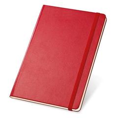 Vue Bloc notes A5 à feuilles lignées en couleur ivoire - Twain de couleur rouge| Krokrodeal