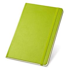 Vue Bloc notes A5 à feuilles lignées en couleur ivoire - Twain de couleur vert| Krokrodeal