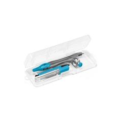Vue Set de géométrie dans un étui en PP - Geom de couleur bleu| Krokrodeal