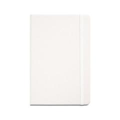 Vue Bloc-notes A5 en rPET avec traitement antibactérien - Mondrian de couleur gris| Krokrodeal