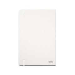 Vue Bloc-notes A5 en rPET avec traitement antibactérien - Mondrian de couleur gris| Krokrodeal