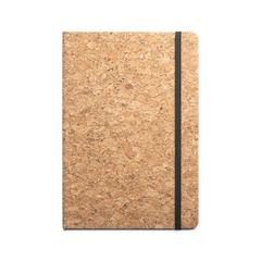 Vue Bloc-notes A5 et biros en liège - Freud de couleur beige| Krokrodeal