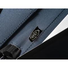 Vue Porte documents A4 en 300D 100% rPET avec fermeture éclair - Emerge folder de couleur bleu| Krokrodeal
