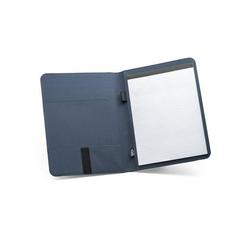 Vue Porte documents A4 en 300D 100% rPET avec fermeture élastique - Emerge folder ii de couleur bleu| Krokrodeal