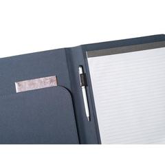 Vue Porte documents A4 en 300D 100% rPET avec fermeture élastique - Emerge folder ii de couleur bleu| Krokrodeal