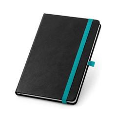 Vue Bloc notes A5 en PU avec pages lignées - Roth de couleur bleu| Krokrodeal